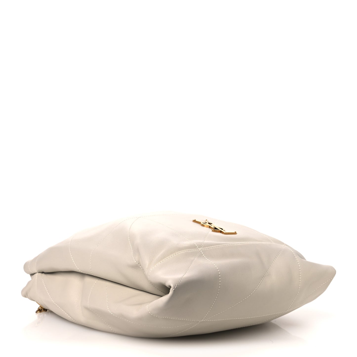 Lambskin Matelasse Monogram Medium Jamie 4.3 Pochon Blanc Vintage