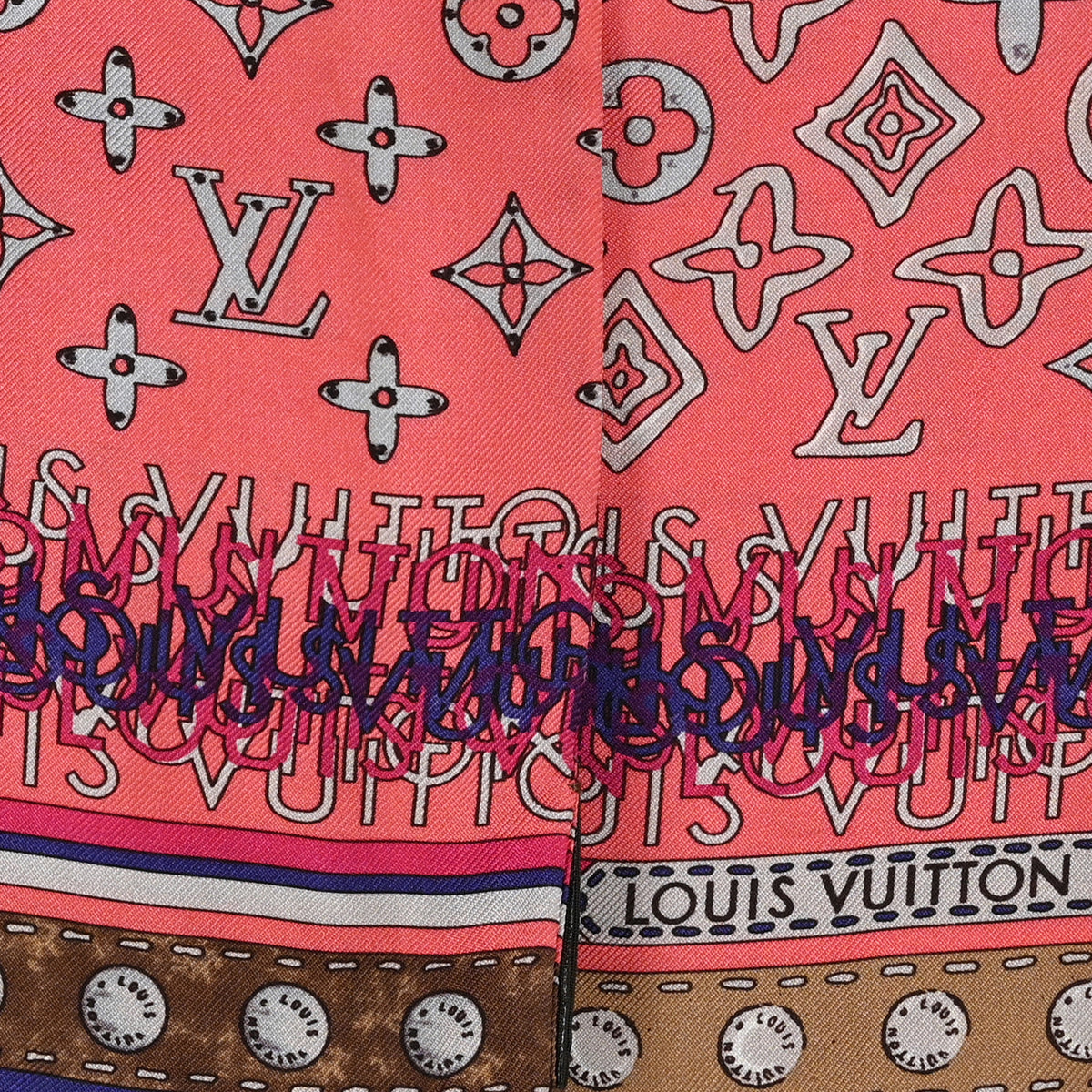 Louis Vuitton Silk Monogram Map Bandeau 2 of 3