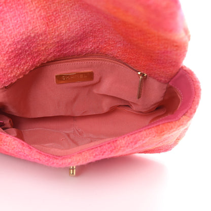 Chanel Tweed Quilted Medium Chanel 19 Flap Coral Pink 5 of 11