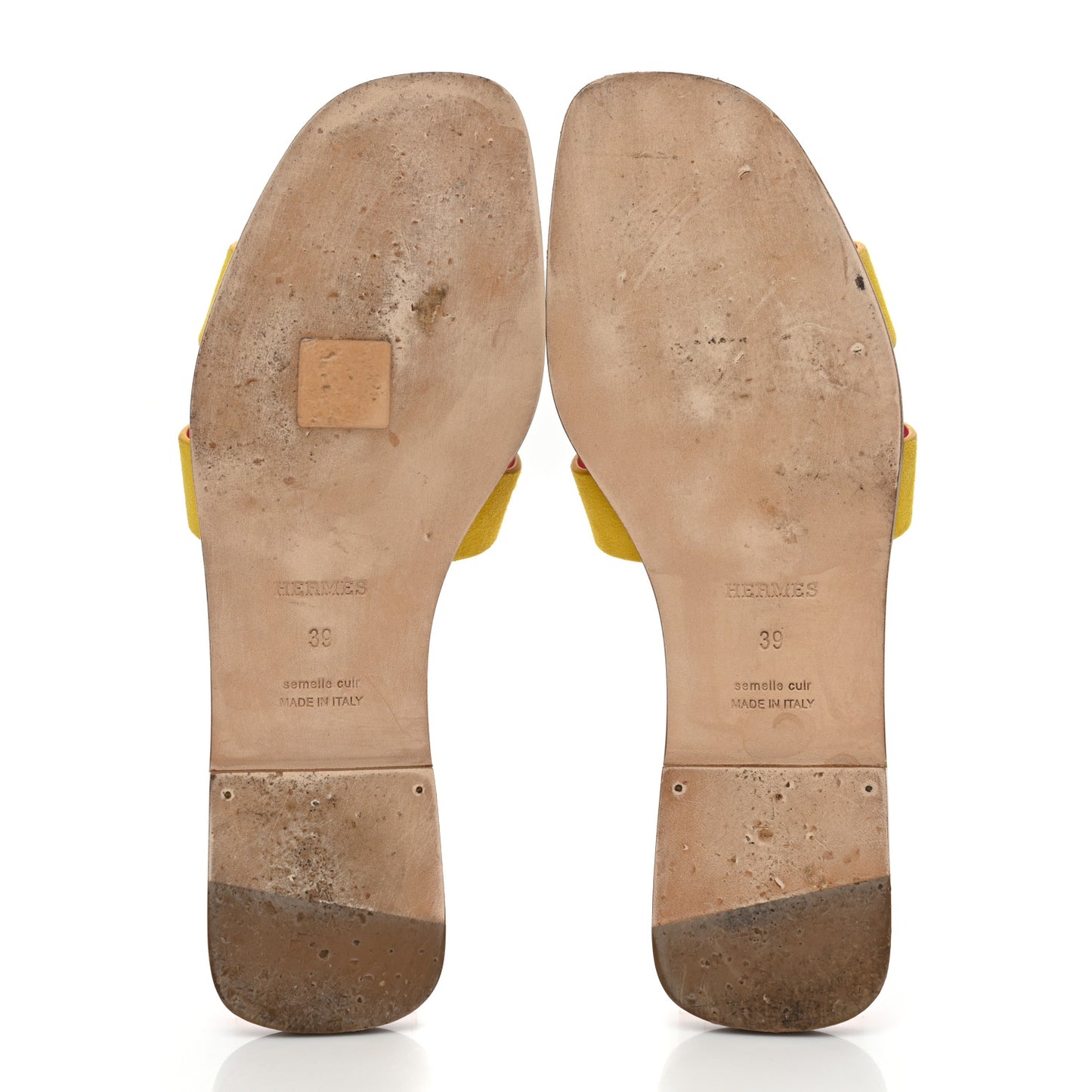 Suede Goatskin Oran Sandals 39 Jaune Sable