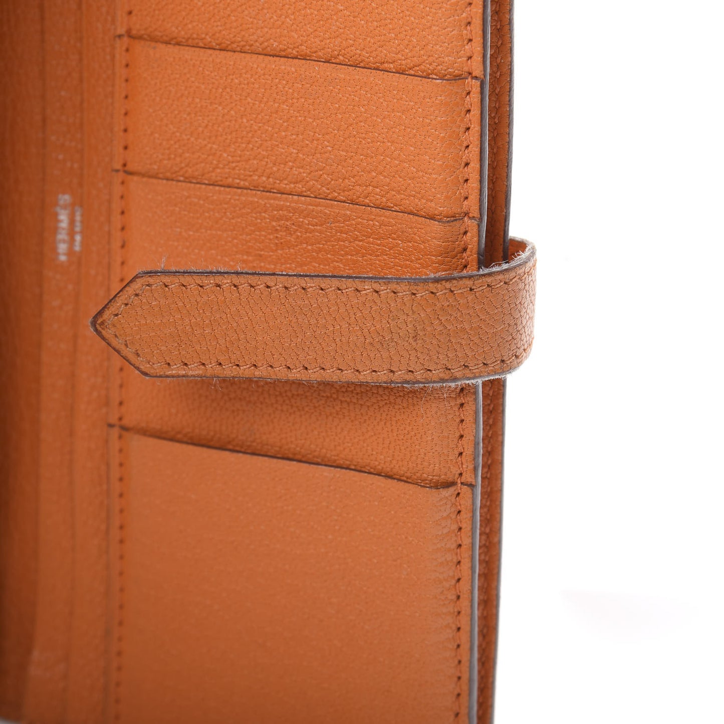 Chevre Mysore Bearn Gusset Wallet Orange