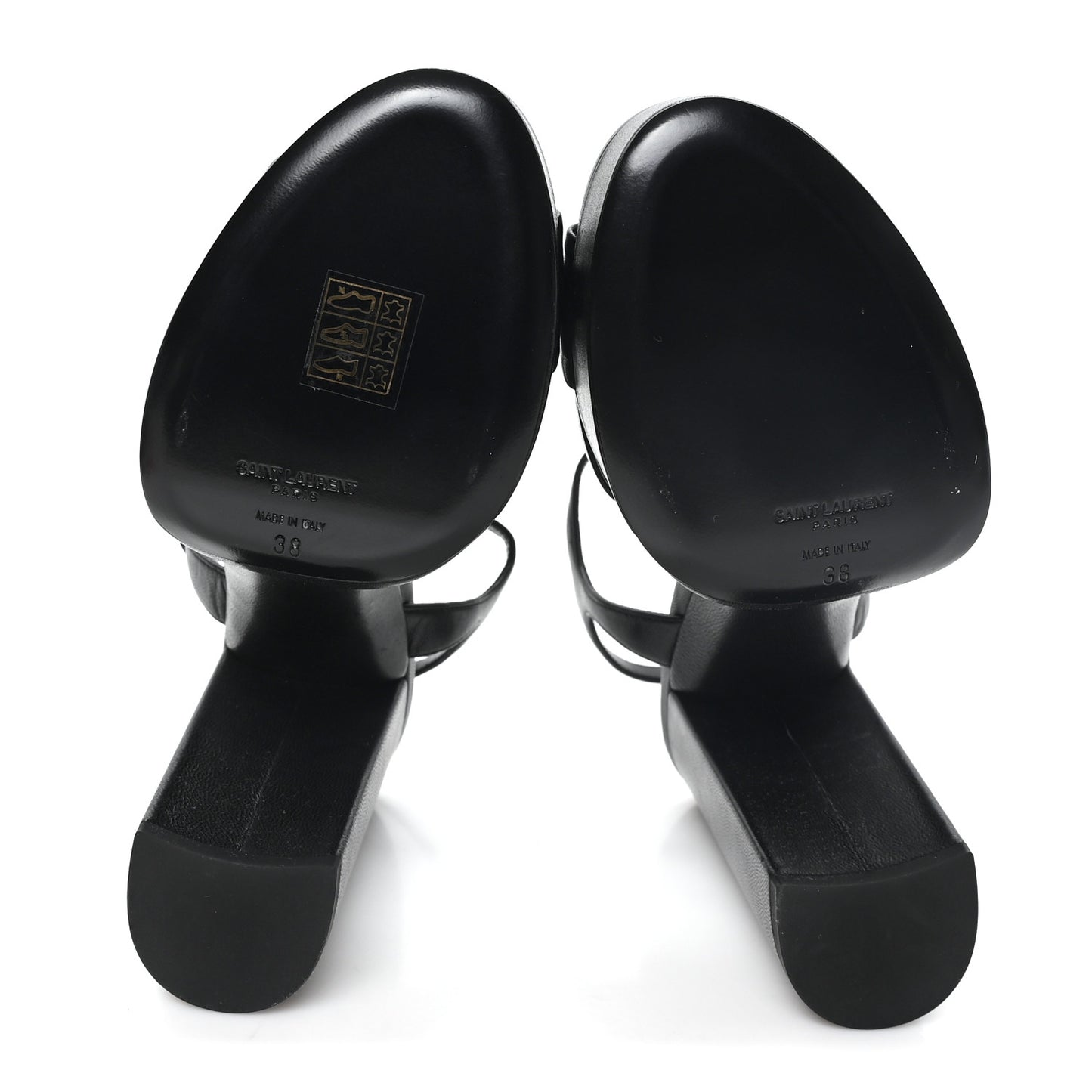 Santiago Russo Bianca 85 Platform Sandals 38 Black
