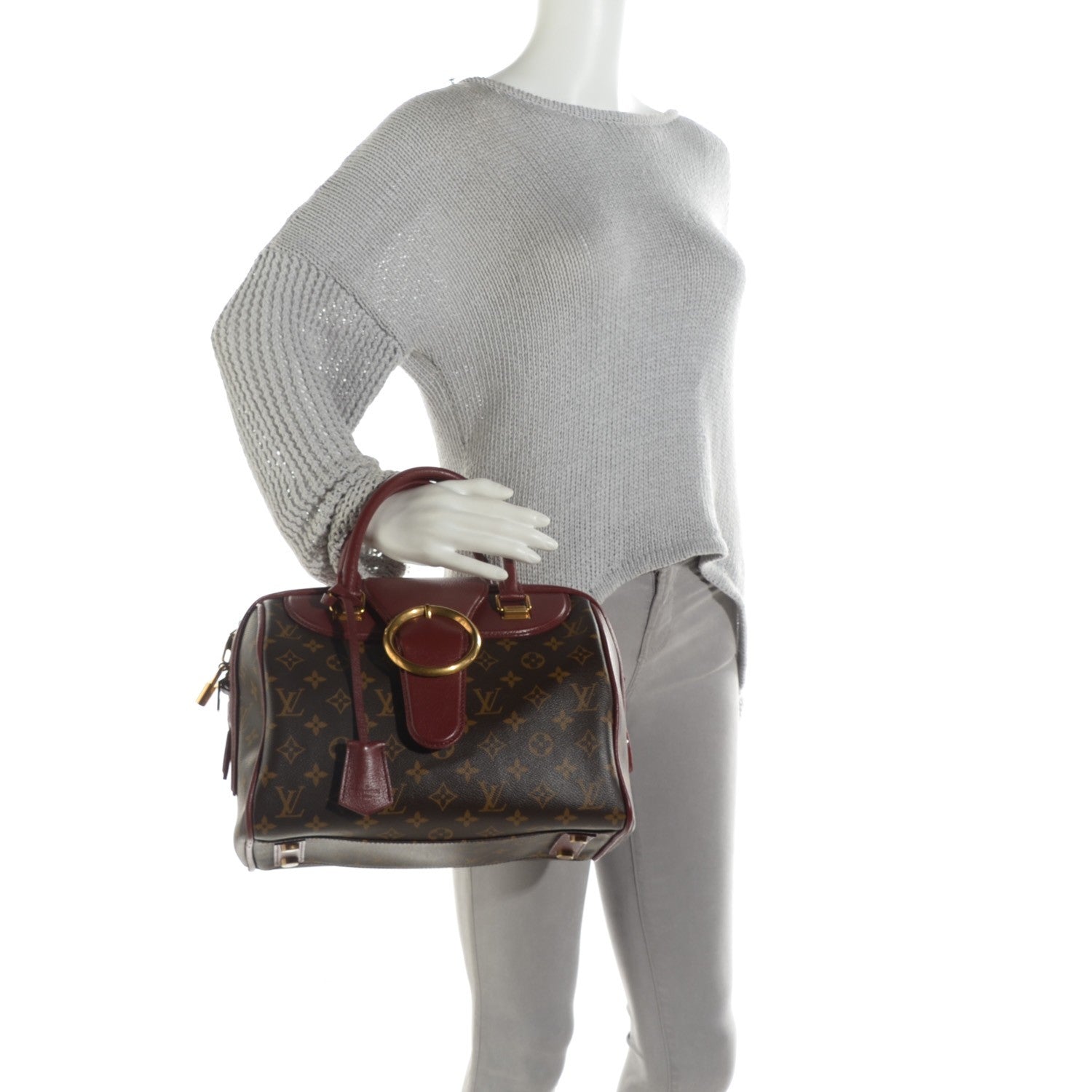 Louis Vuitton Monogram Golden Arrow Speedy Burgundy 2 of 8