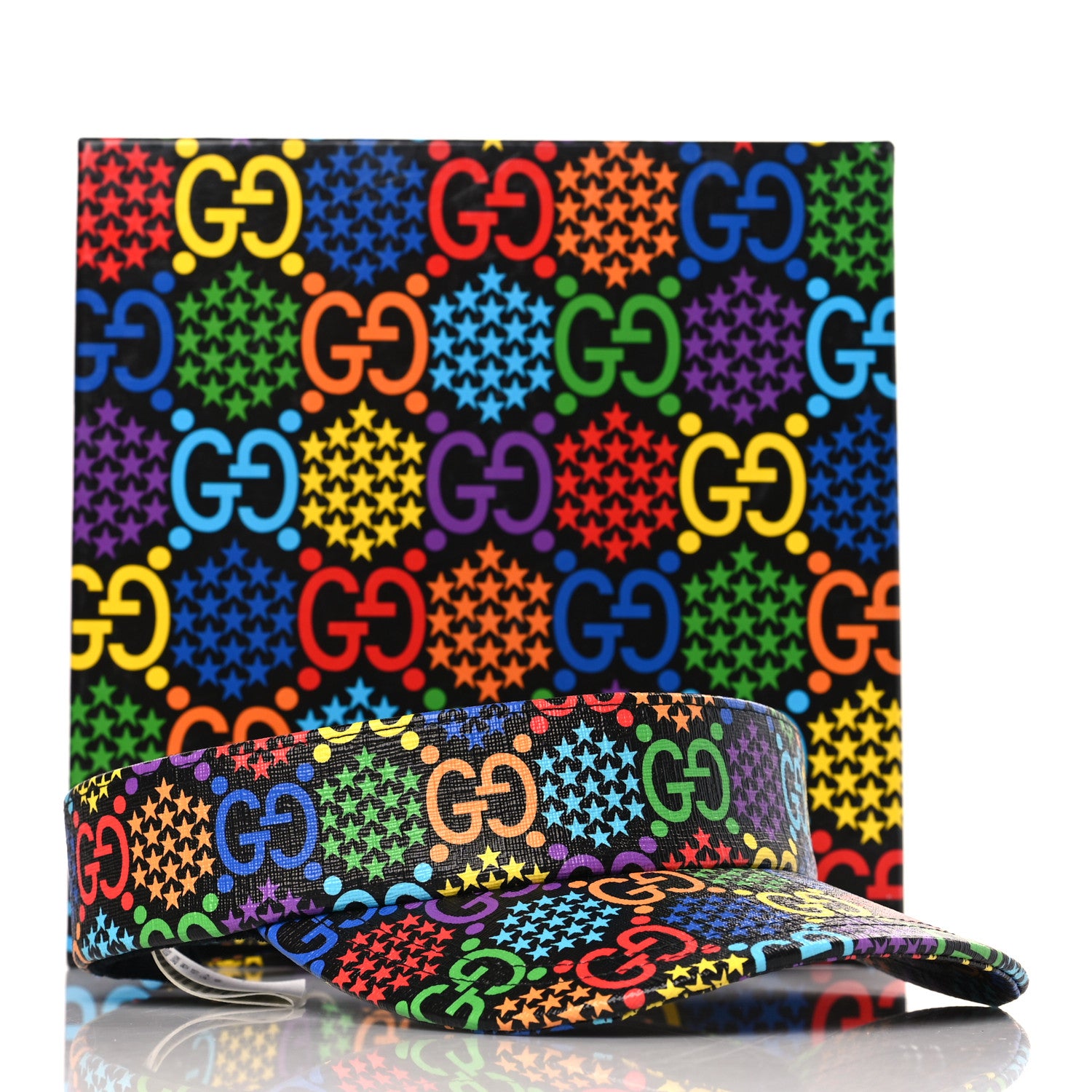Gucci GG Supreme Monogram Psychedelic Izzy Visor M Black Multicolor 7 of 7