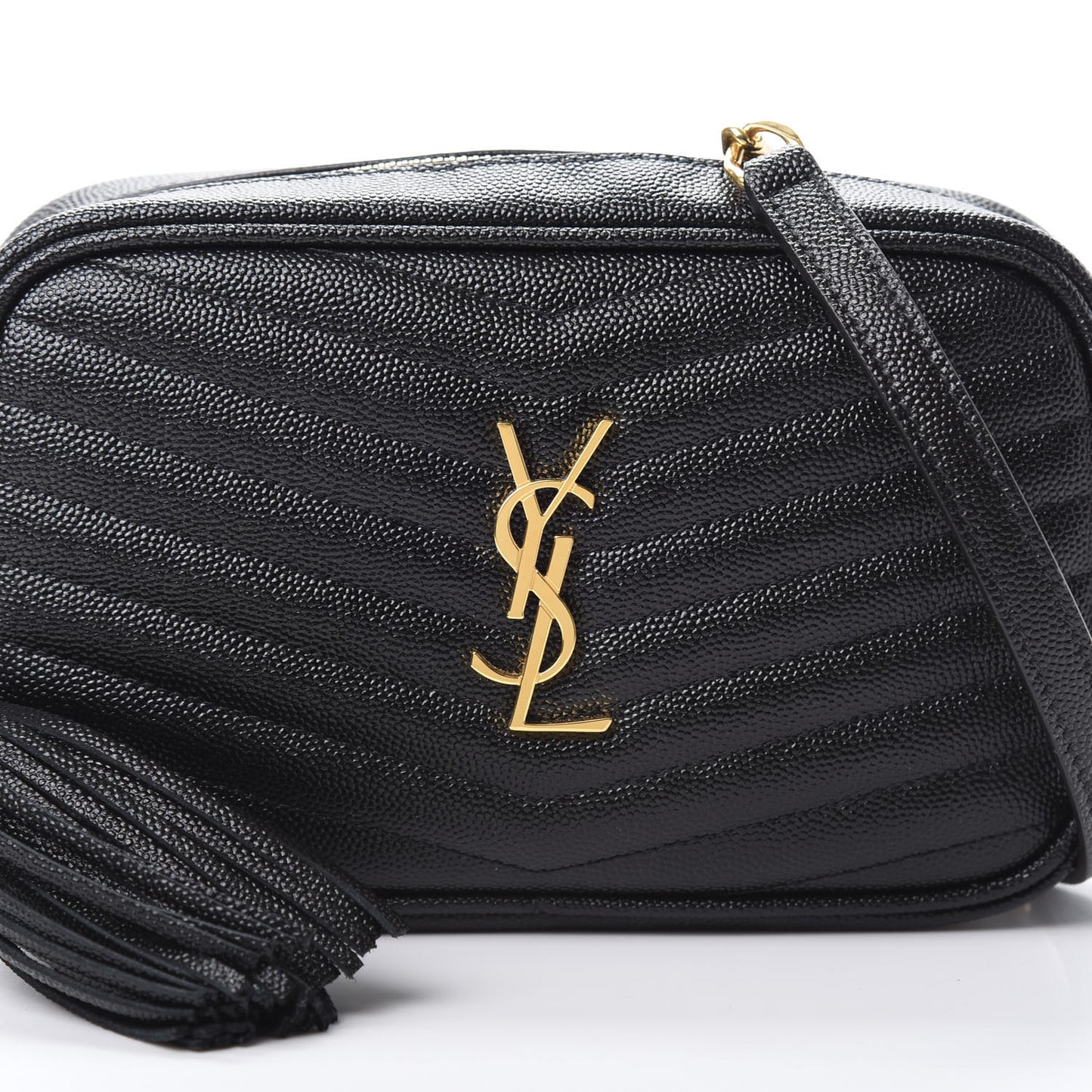 Grain De Poudre Matelasse Monogram Mini Lou Camera Bag Black