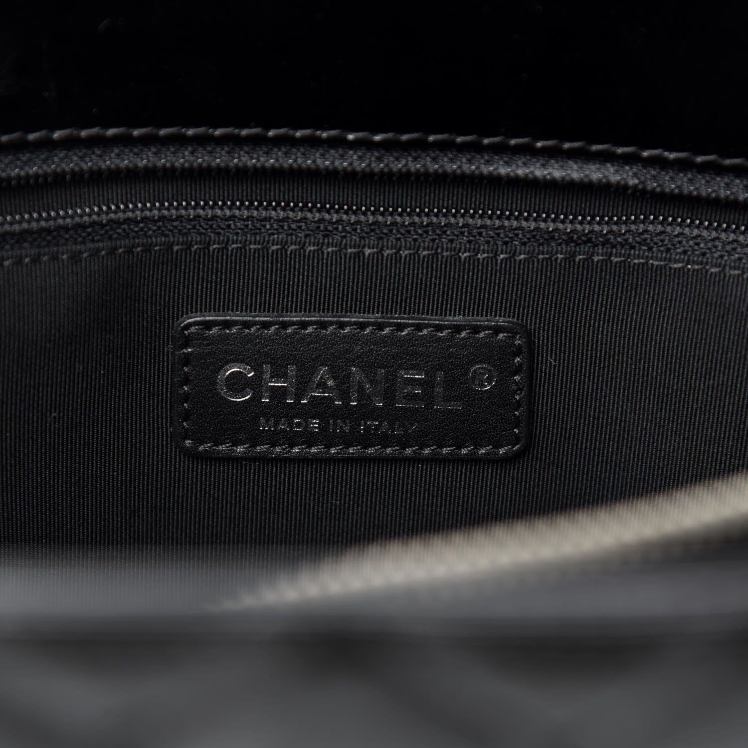 Chanel Patent Grand Shopping Tote GST Black 11 of 13