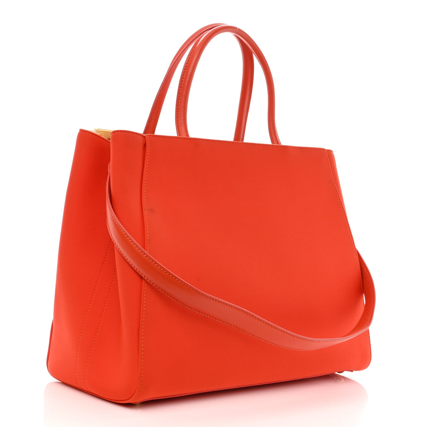 Fendi Vitello Elite Lycra Regular 2Jours Tote Tulipano 3 of 13