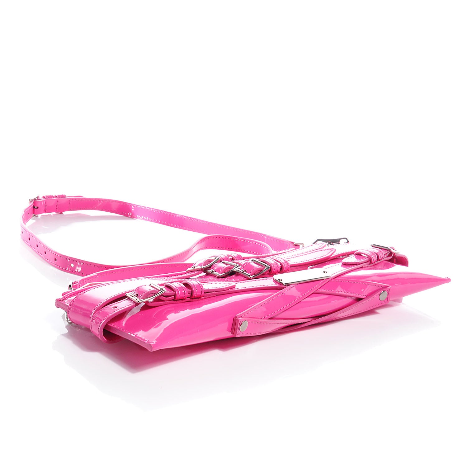 Burberry Patent Bridle Calfskin Clutch Bag Pink 4 of 10