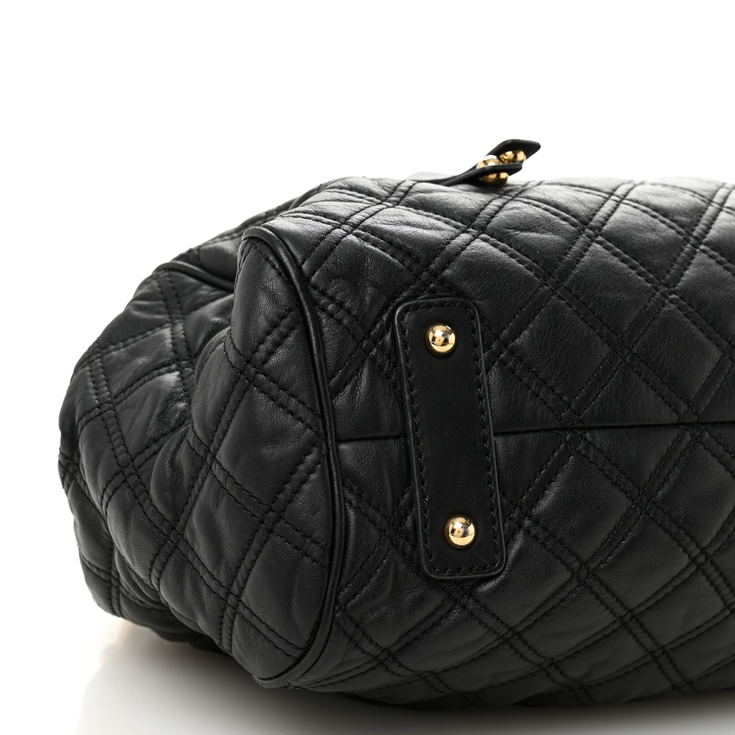 Calfskin Quilted Stam Black