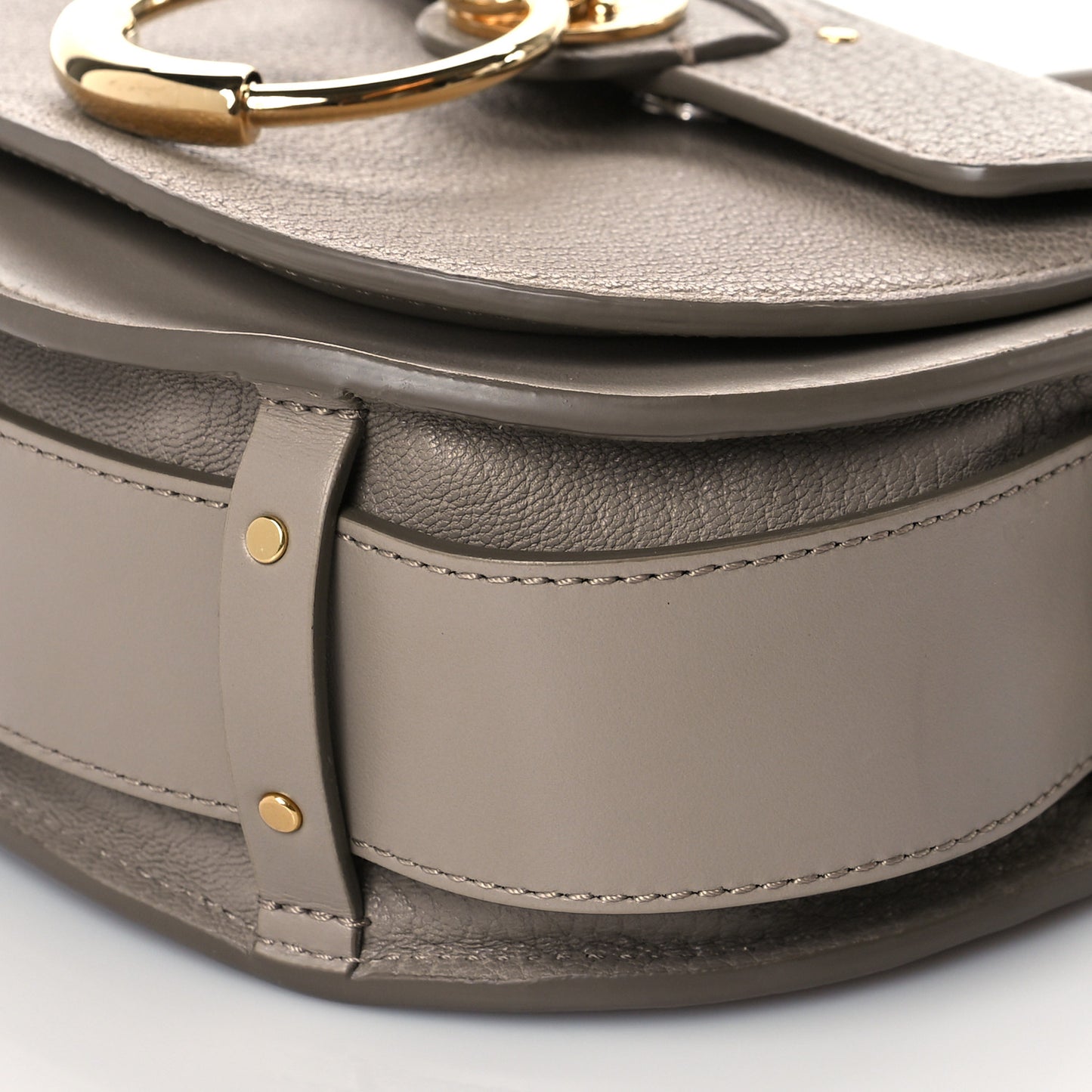 Grained Calfskin Small Tess Bag Motty Grey