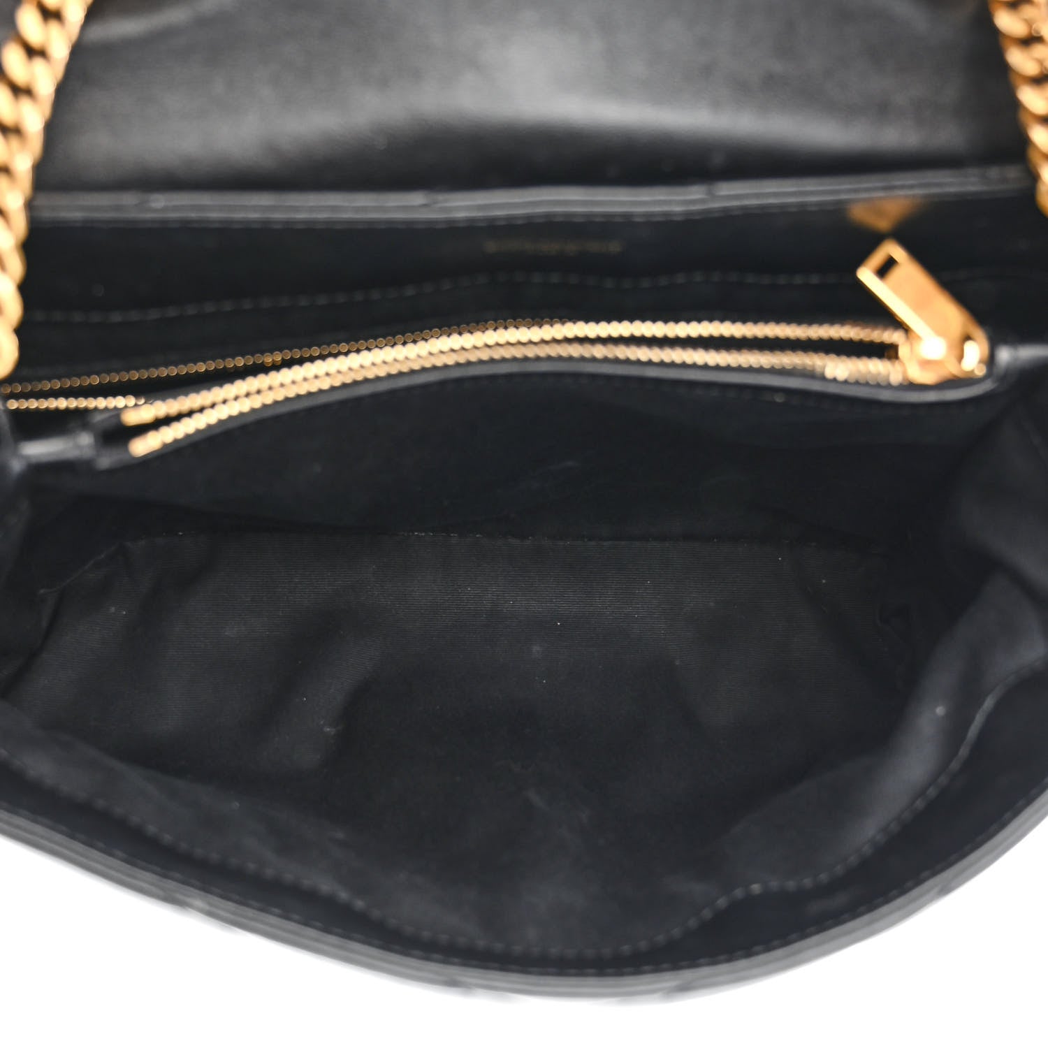 Saint Laurent Calfskin Y Quilted Monogram Medium Loulou Chain Satchel Black 5 of 12