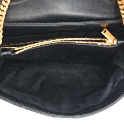 Saint Laurent Calfskin Y Quilted Monogram Medium Loulou Chain Satchel Black 5 of 12