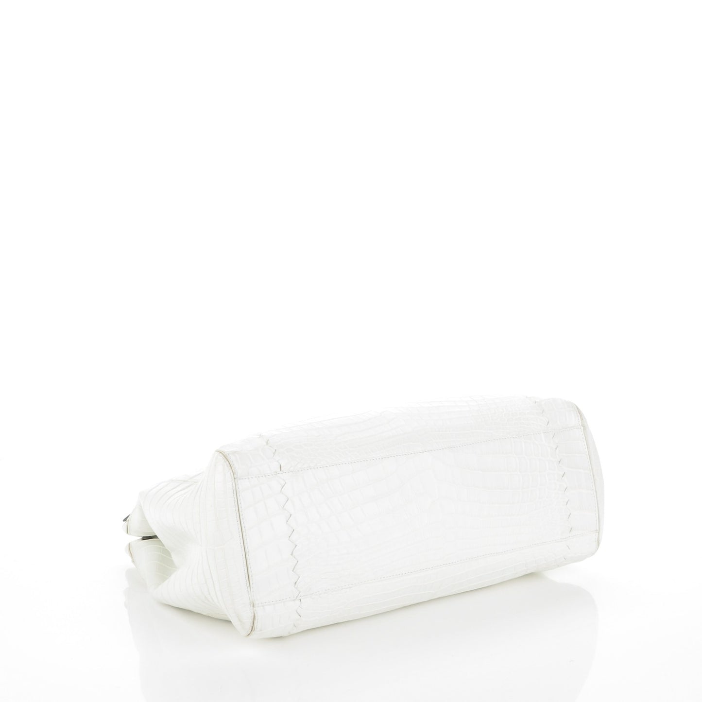 Crocodile Tote Bianco White