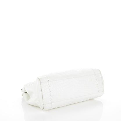 Bottega Veneta Crocodile Tote Bianco White 4 of 7