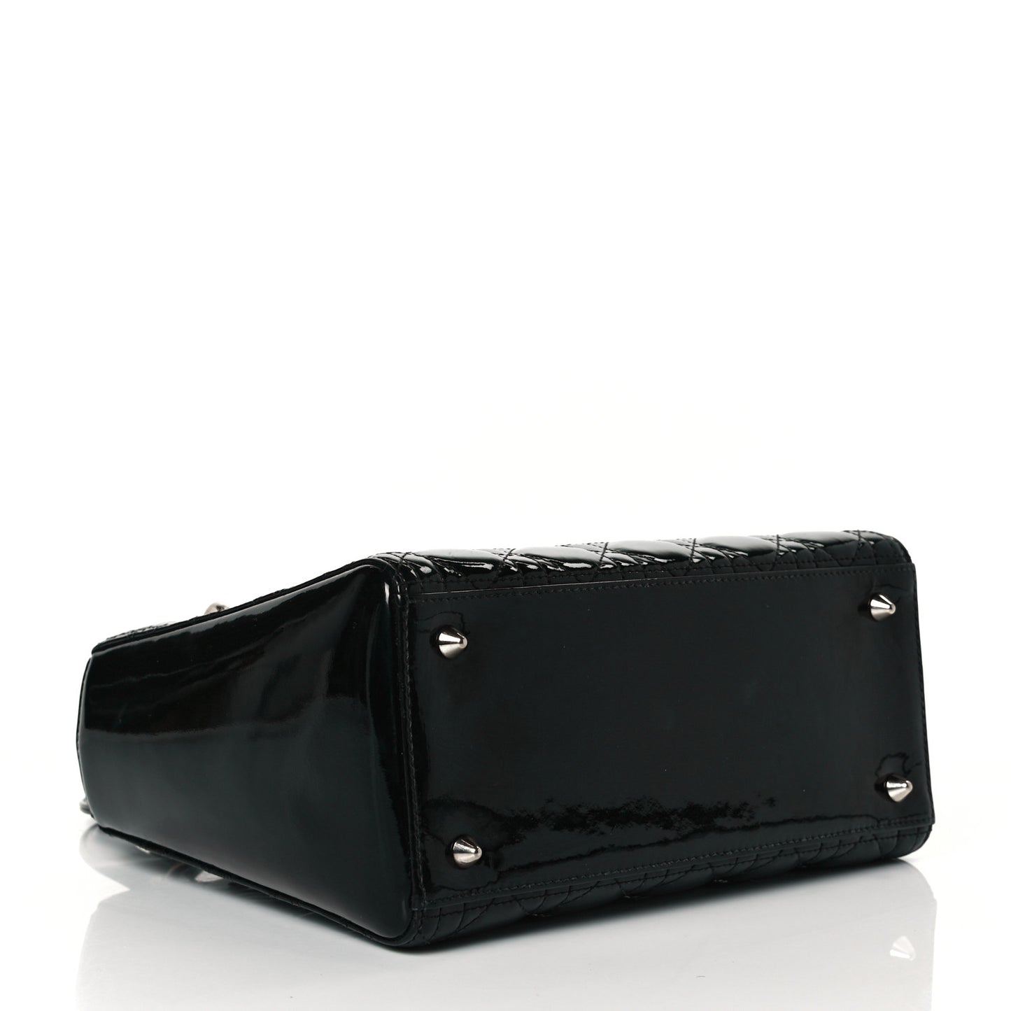 Patent Cannage Medium Lady Dior Black