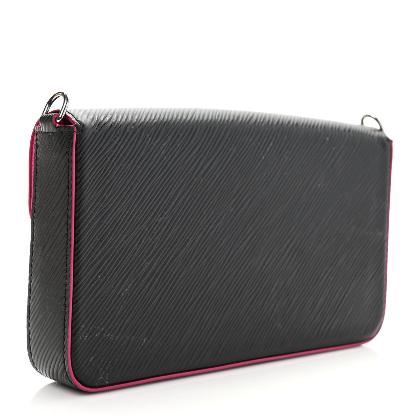 Epi Pochette Felicie Black Hot Pink