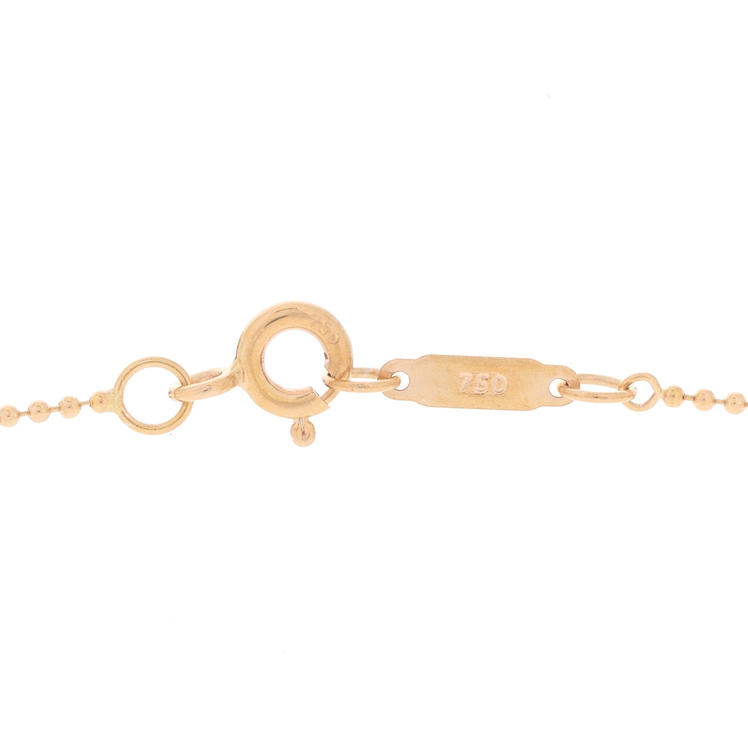 Tiffany 18K Rose Gold Beaded Chain Necklace 3 of 4