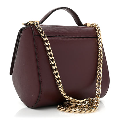 Givenchy Textured Calfskin Mini Pandora Box Chain Crossbody Bag Oxblood 3 of 11
