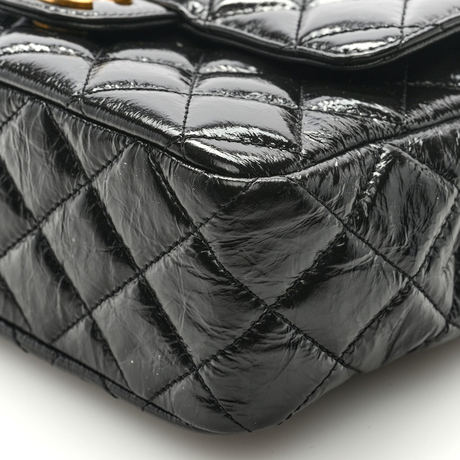 Chanel Shiny Crumpled Calfskin Quilted Wavy CC Hobo Black 8 of 8