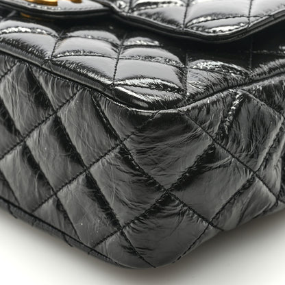 Chanel Shiny Crumpled Calfskin Quilted Wavy CC Hobo Black 8 of 8