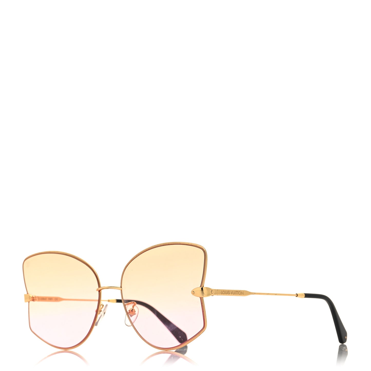 Metal Les Amants du Pont Neuf Sunglasses Z1384E Gold Pink