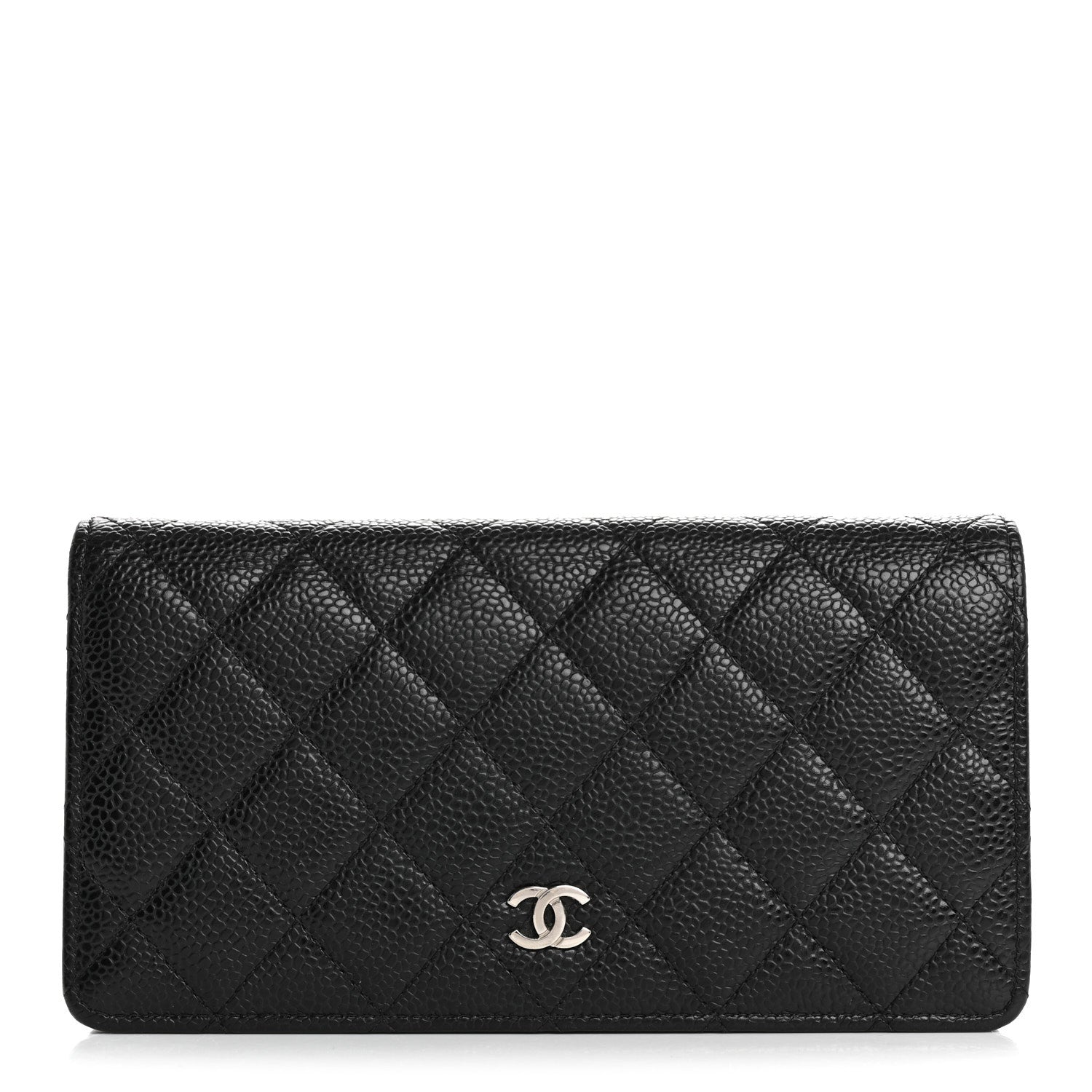 Chanel Caviar Quilted Yen Wallet Black 1 of 12