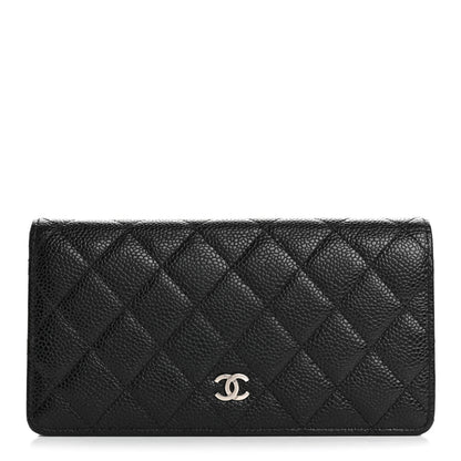 Chanel Caviar Quilted Yen Wallet Black 1 of 12