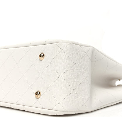 Chanel Caviar Quilted Large Classic Shopping Tote White 10 of 10