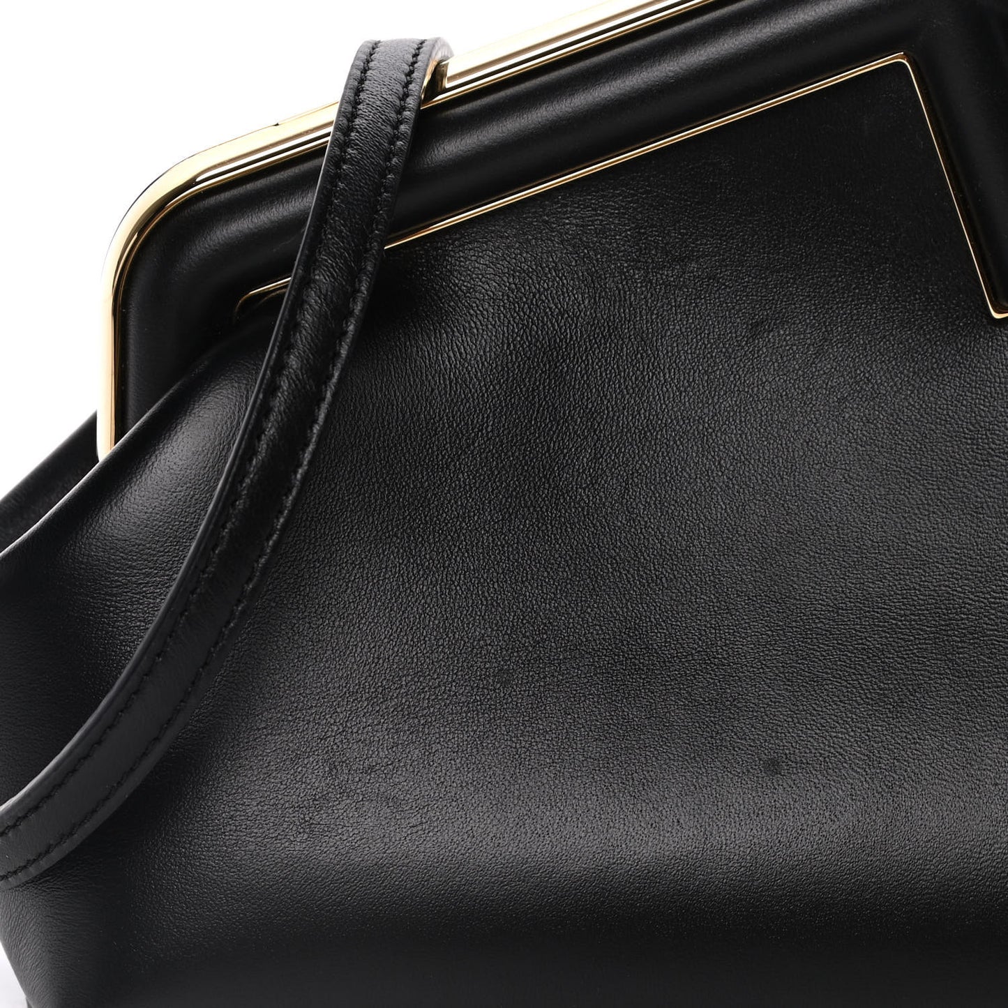 Shiny Nappa Small Fendi First Black