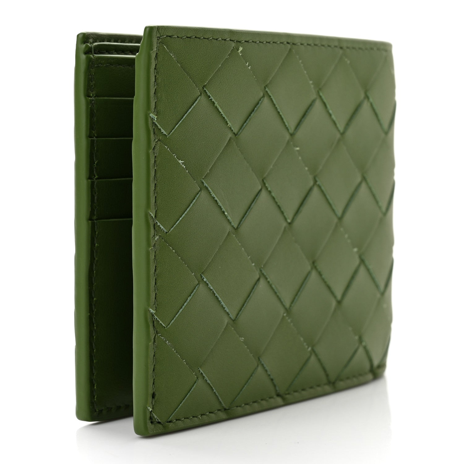 Bottega Veneta Nappa Intrecciato Bi-Fold Wallet Avocado 3 of 7