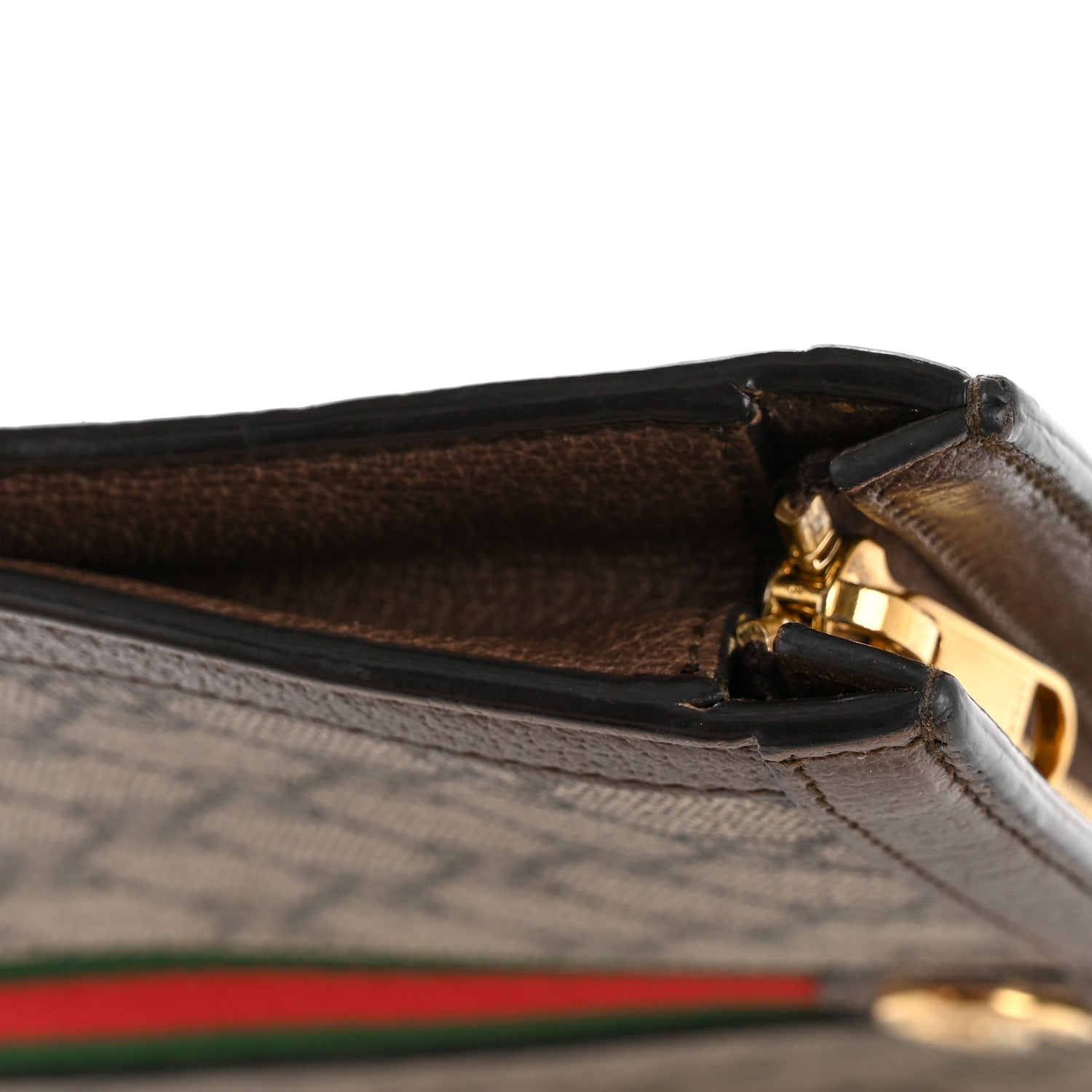 Gucci GG Supreme Monogram Web Ophidia Pouch Brown 9 of 9