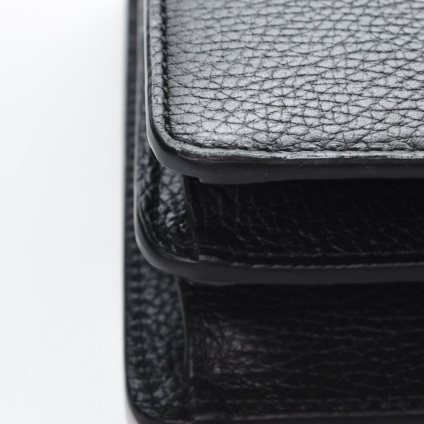 Pebbled Calfskin Small Dionysus Shoulder Bag Black