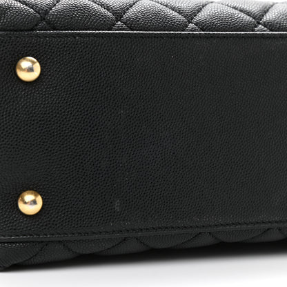 Chanel Caviar Lizard Embossed Quilted Small Coco Handle Flap Black 11 of 11