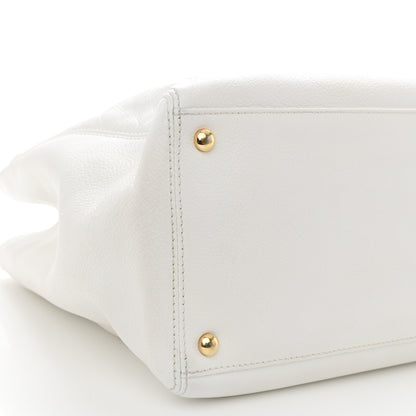 Chanel Calfskin Cerf Executive Shopper Tote White 13 of 18