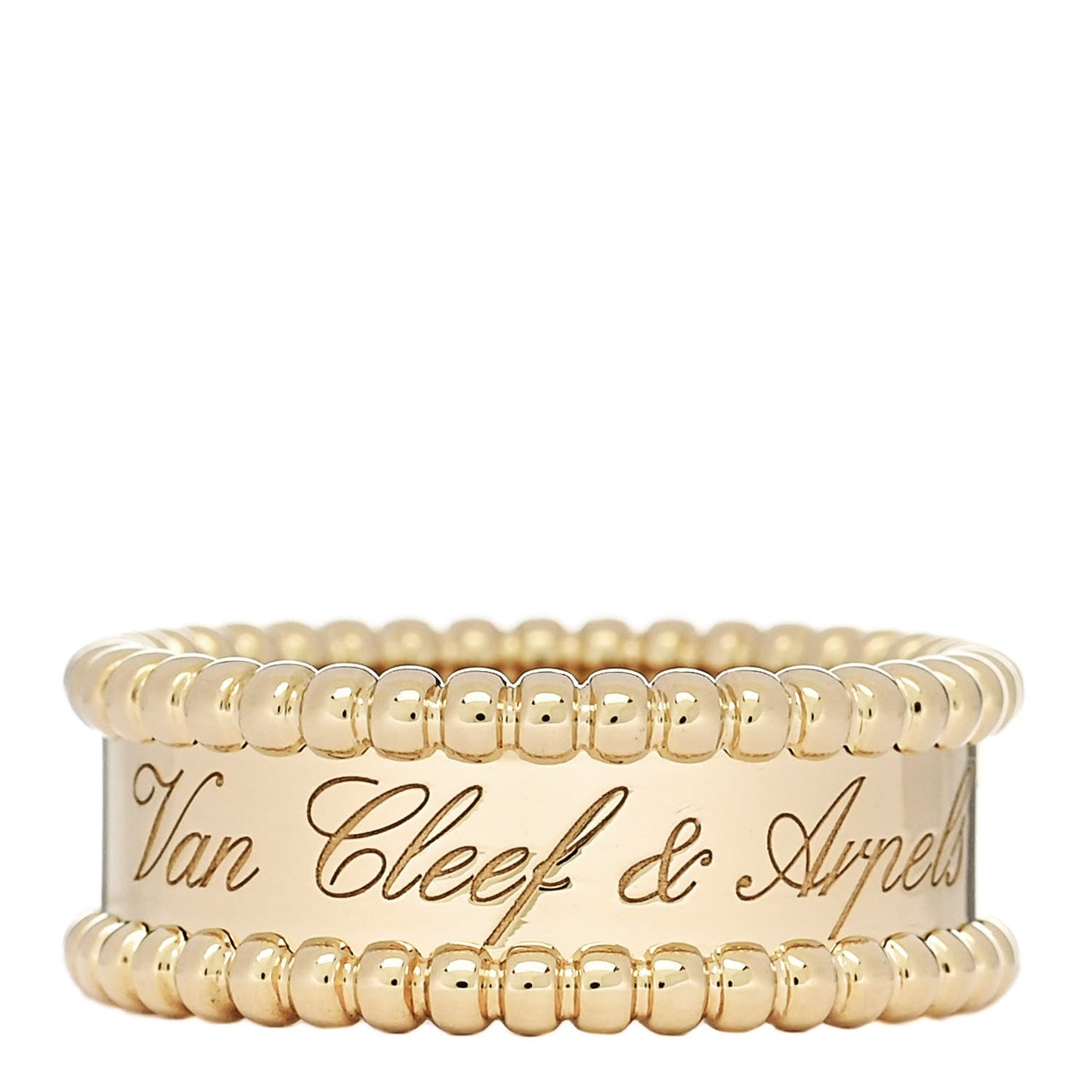 18K Yellow Gold Perlee Signature Ring 54 7