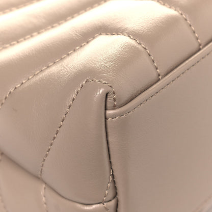 Saint Laurent Calfskin Y Quilted Monogram Small Loulou Chain Satchel Dark Beige 9 of 10