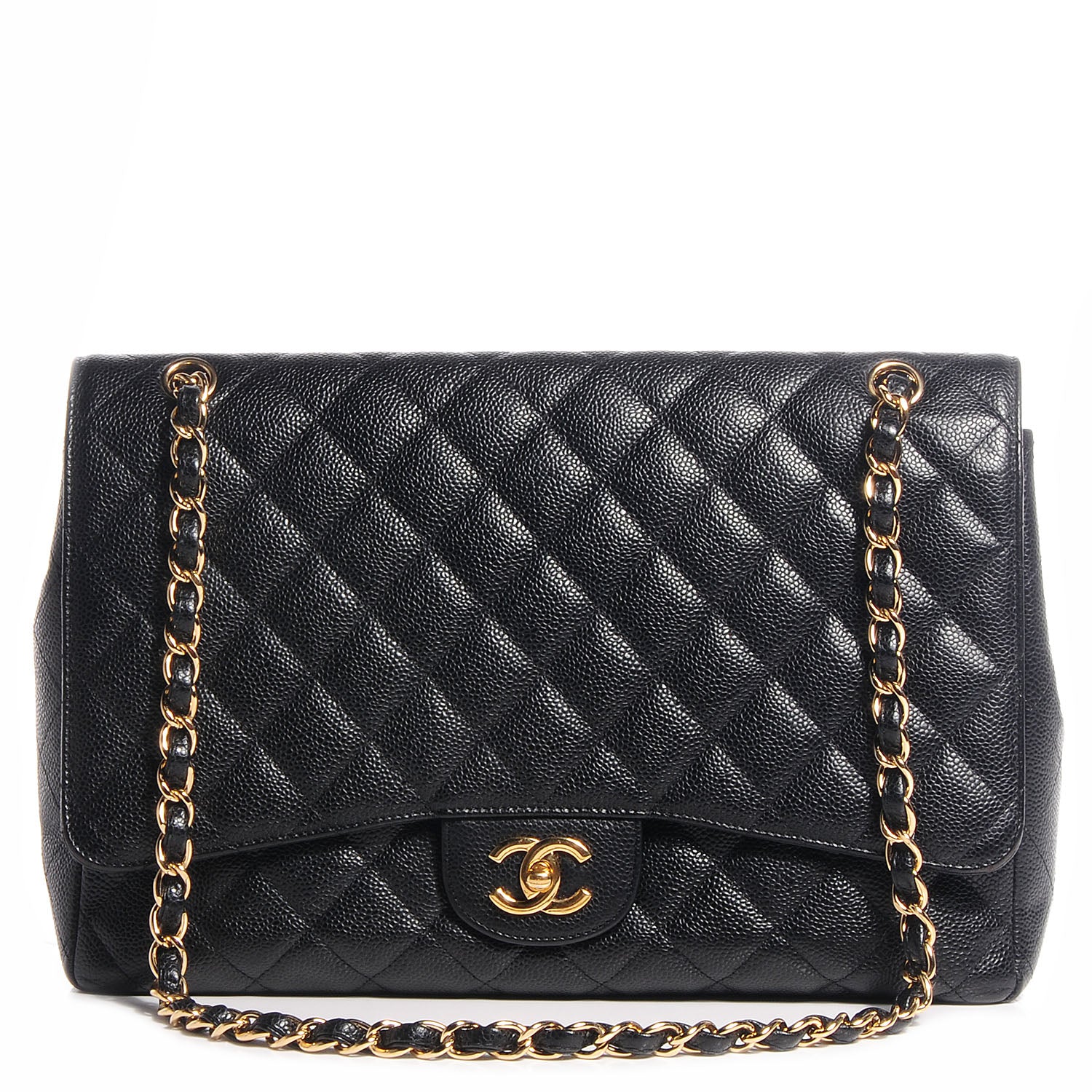 Chanel Caviar Maxi Single Flap Black 1 of 10