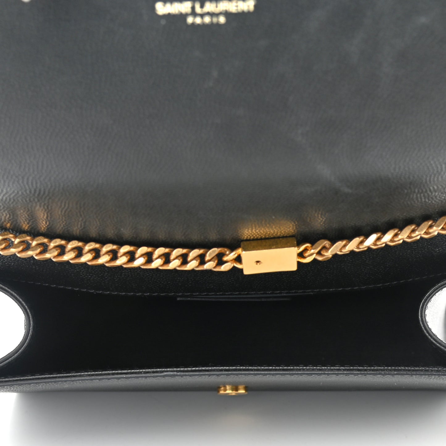 Grain De Poudre Medium Classic Monogram Kate Satchel Black
