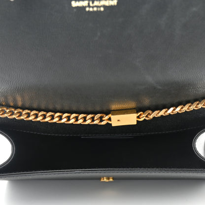 Saint Laurent Grain De Poudre Medium Classic Monogram Kate Satchel Black 4 of 7