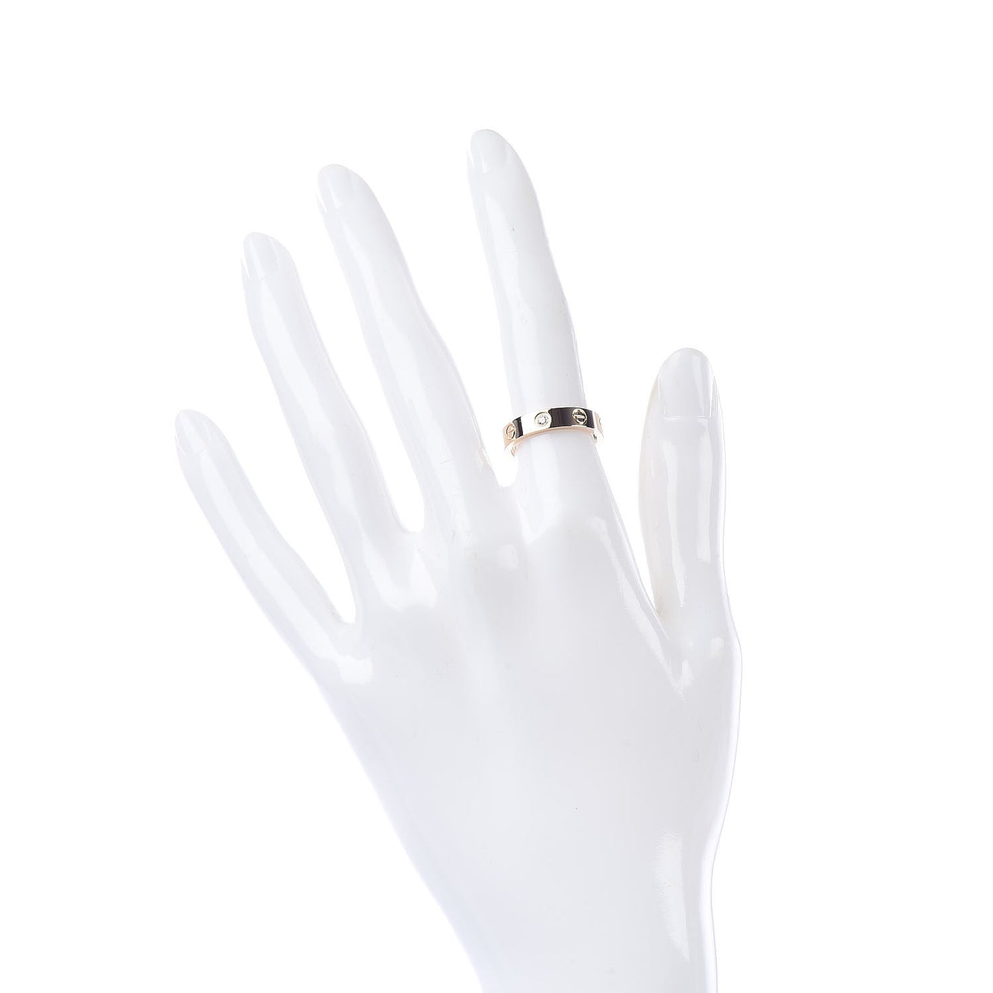 18K Yellow Gold Diamond 4mm LOVE Wedding Band Ring 50 5.25