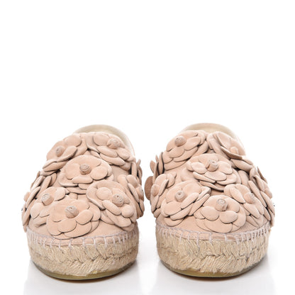 Chanel Suede Camellia CC Espadrilles 38 Pink 2 of 10