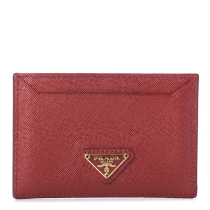 Prada Saffiano Metal Card Case Fuoco 1 of 5