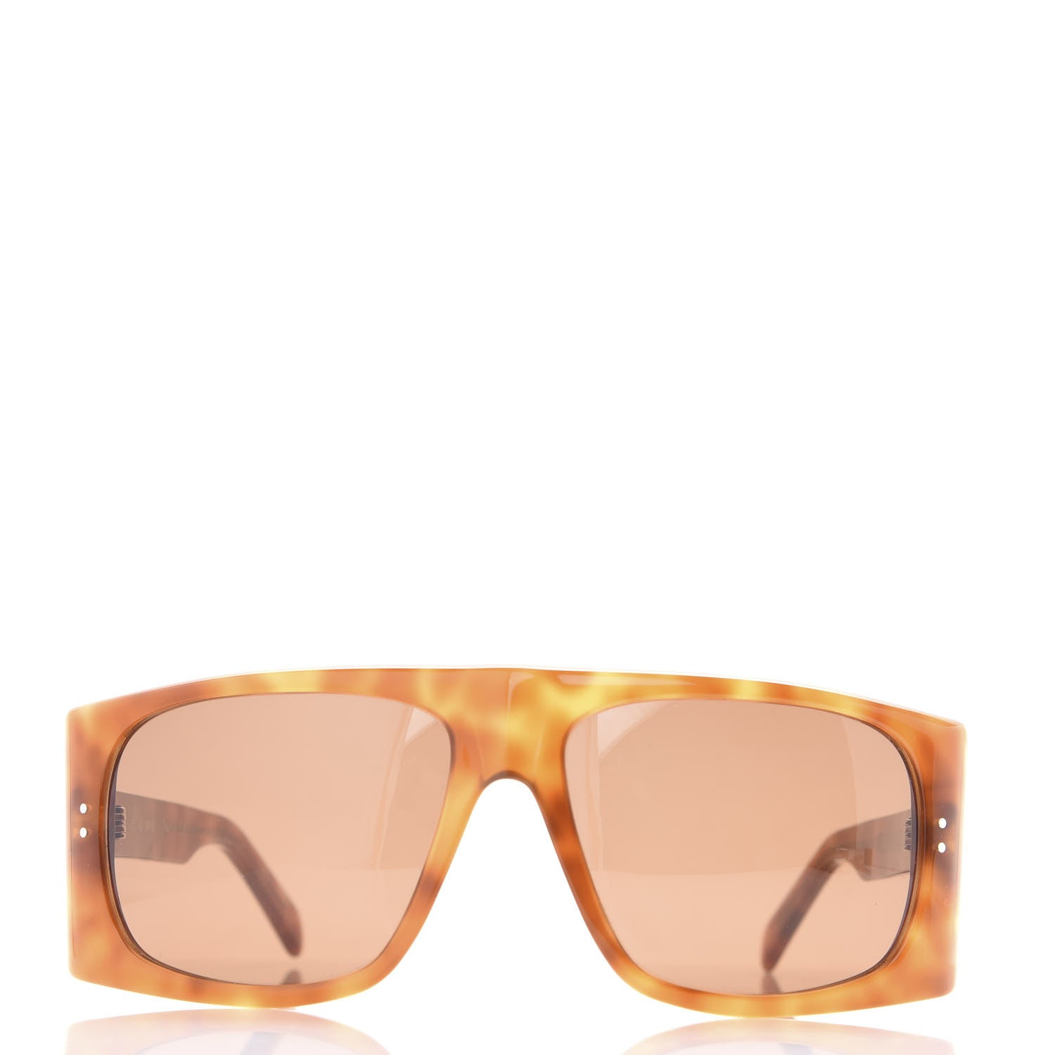 Celine Acetate Curved Flat Top Rectangular Sunglasses CL40089I Brown 3 of 7