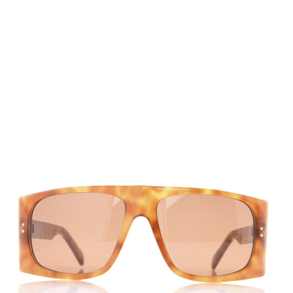 Celine Acetate Curved Flat Top Rectangular Sunglasses CL40089I Brown 3 of 7