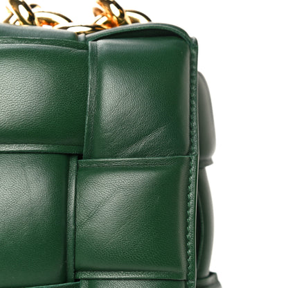 Bottega Veneta Lambskin Maxi Intreccio Padded Chain Cassette Crossbody Bag Raintree 7 of 9