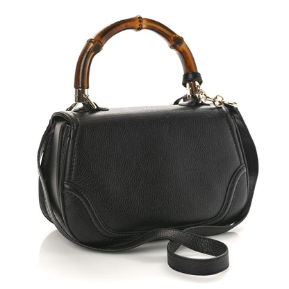 Gucci Calfskin Medium New Bamboo Top Handle Bag Black 2 of 8