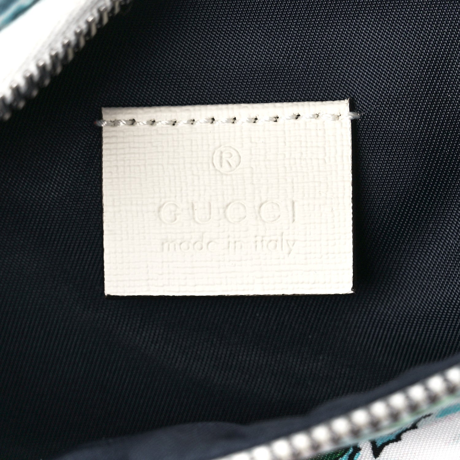 Gucci Nylon Merveilleux Strawberry Print Childrens Belt Bag Light Blue Red Dusty White 6 of 12