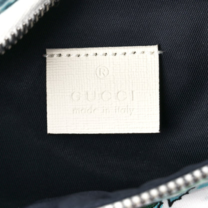 Gucci Nylon Merveilleux Strawberry Print Childrens Belt Bag Light Blue Red Dusty White 6 of 12
