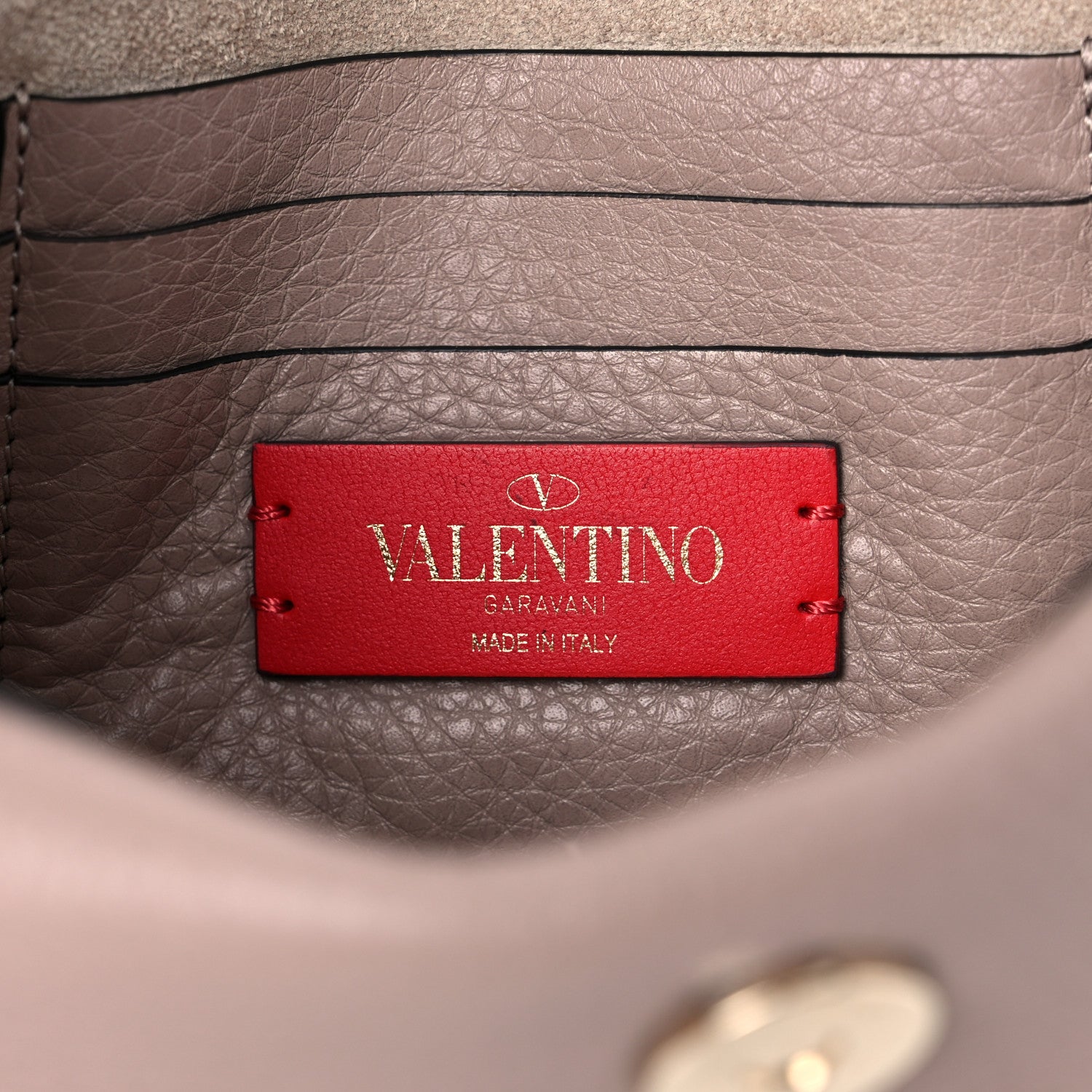 Valentino Garavani Grainy Calfskin Rockstud Double Flap Crossbody Bag Poudre 8 of 14