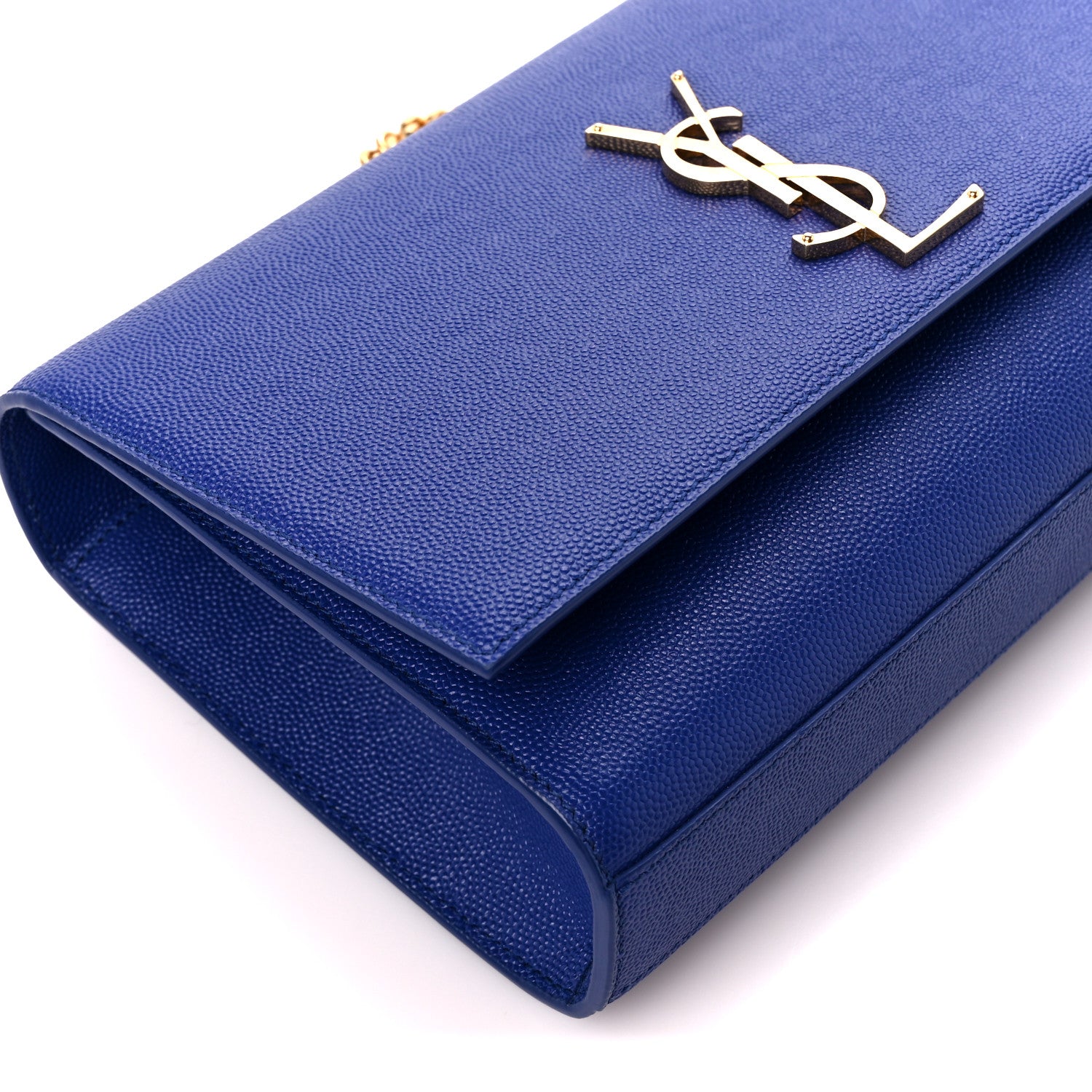 Saint Laurent Grain De Poudre Medium Classic Monogram Kate Satchel Ultramarine 10 of 11